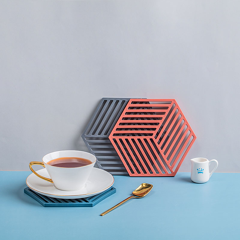 顺祥几何硅胶隔热垫3件套