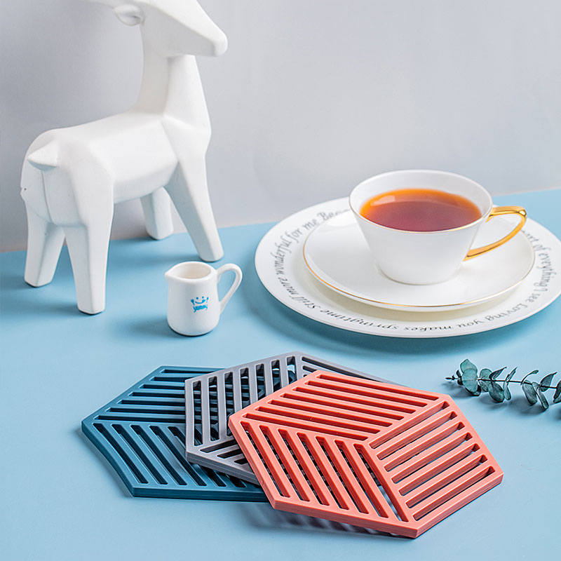 顺祥几何硅胶隔热垫3件套