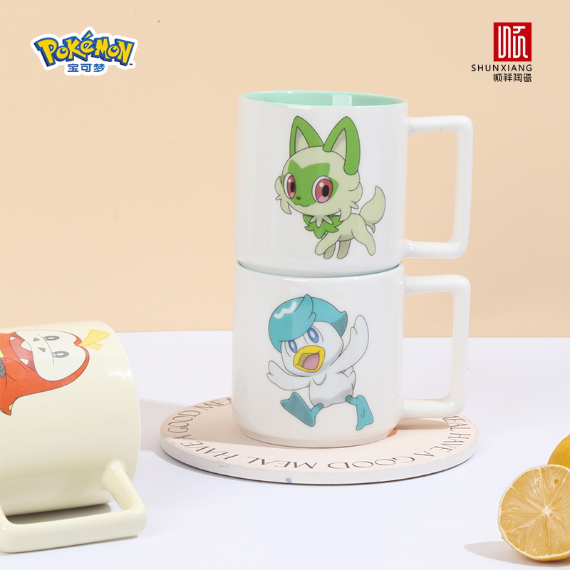 顺祥陶瓷宝可梦联名款伙伴直身杯2025新款